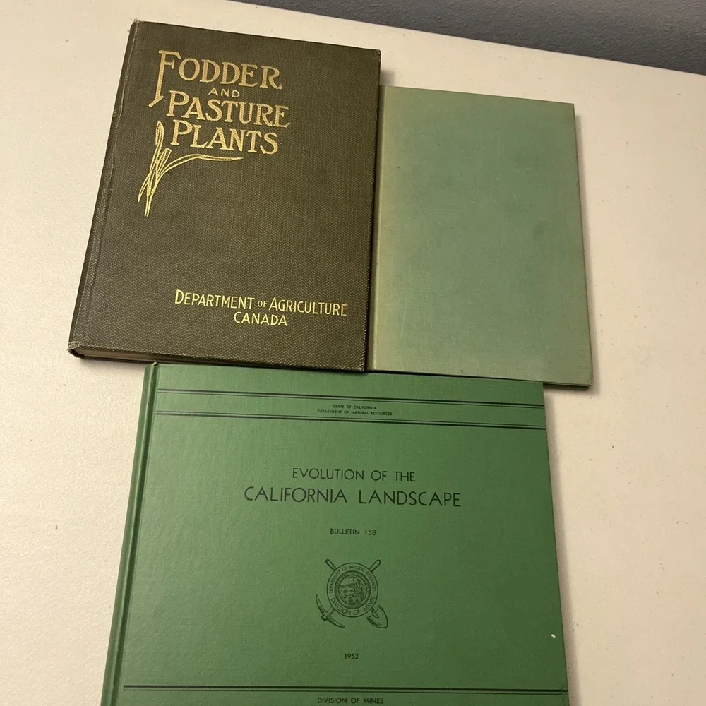Old Antique Books Lot of 3 Hardcover Plants California Landscape Agriculture